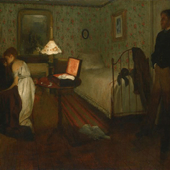 reproductie Interior van Edgar Degas